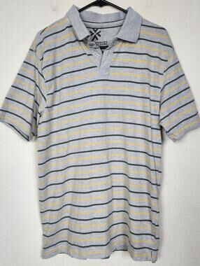 Modern Culture XXL Striped Collared Polo Shirt